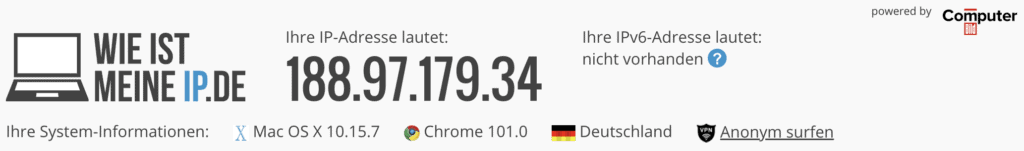 Meine IP-Adresse