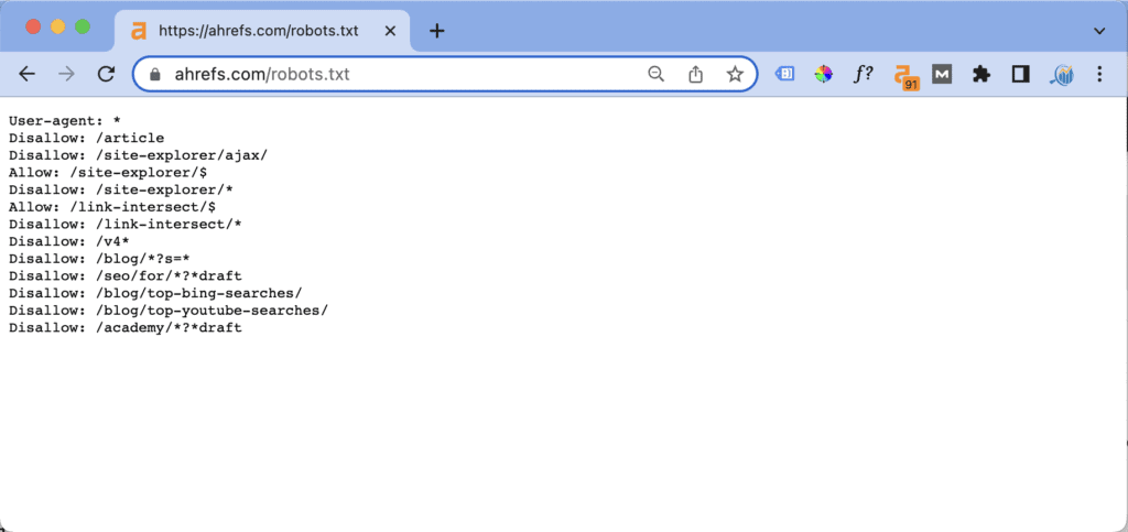 ahrefs robots.txt