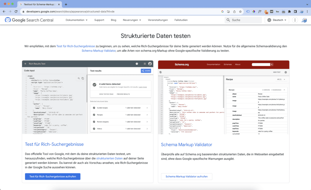 In der komplexen Landschaft der Suchmaschinenoptimierung (SEO) ist die Implementierung von strukturierten Daten zu einem entscheidenden Faktor für die Verbesserung der Sichtbarkeit und der Interaktion mit Suchergebnissen geworden. Google bietet ein nützliches Testtool für strukturierte Daten, mit dem Website-Betreiber die Implementierung und Richtigkeit ihrer strukturierten Daten überprüfen können. Bei ANN2thrive verstehen wir die Bedeutung solcher Tools und setzen sie regelmäßig ein, um sicherzustellen, dass unsere Kunden die besten Ergebnisse erzielen.