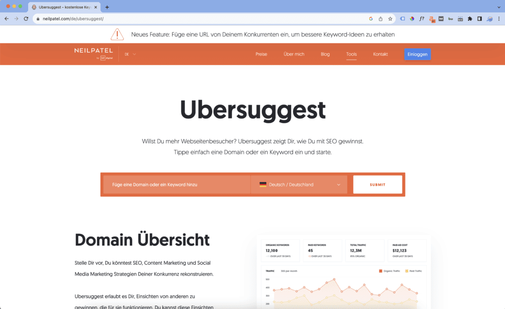 In der endlosen Flut von SEO-Tools und -Ressourcen gibt es eines, das sich durch seine Benutzerfreundlichkeit und seinen Wert besonders hervorhebt: Ubersuggest. Entwickelt von Neil Patel, einem anerkannten Experten im Online-Marketing, hat sich Ubersuggest schnell zu einem der beliebtesten Tools für Keyword-Recherche und SEO-Analysen entwickelt. Im Folgenden werden wir einen tiefen Einblick in die Funktionen, Vorteile und besten Anwendungsmethoden von Ubersuggest geben.