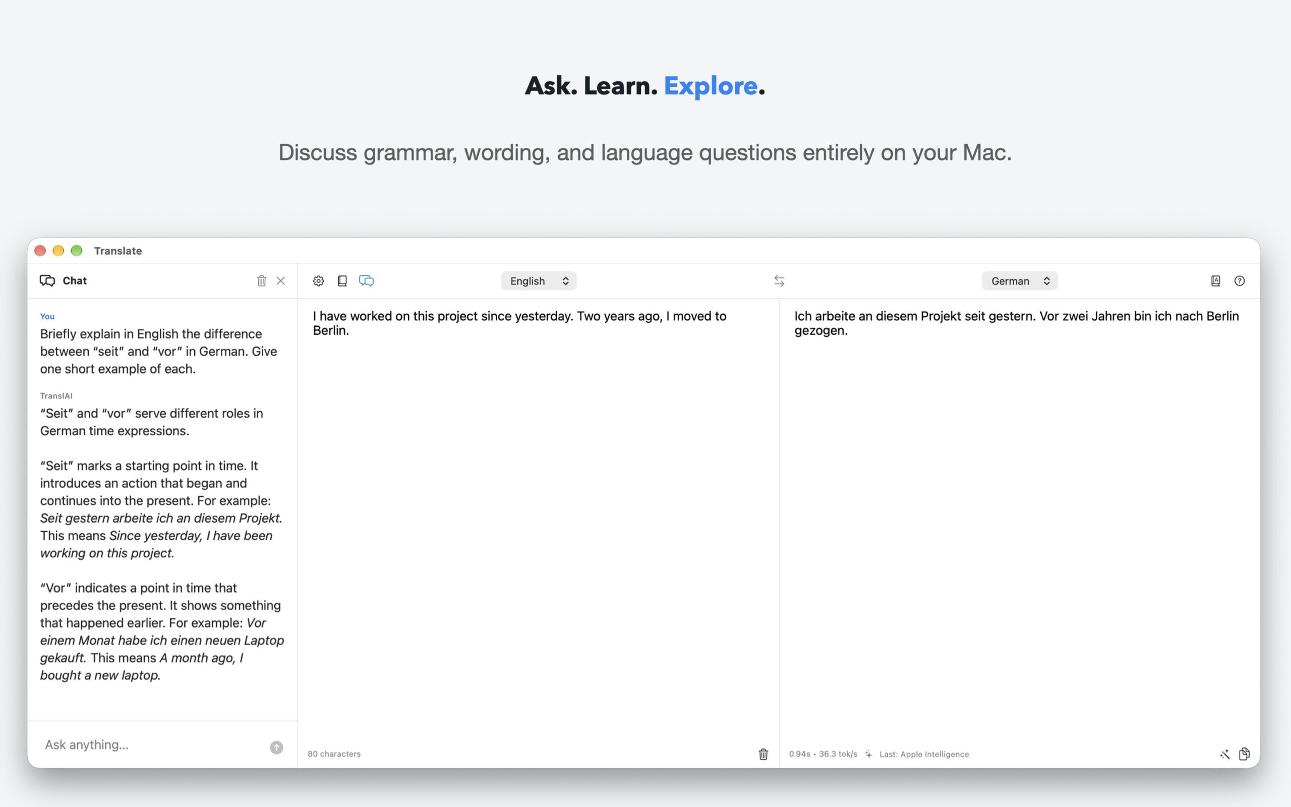 TranslAI On-Device AI Chat Assistant